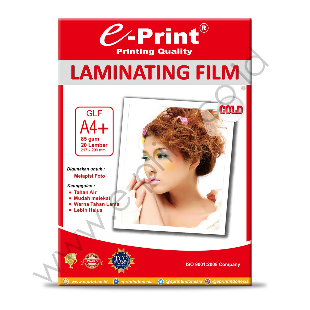 

E-Print Laminating Film A4+ 85GSM 20SHT