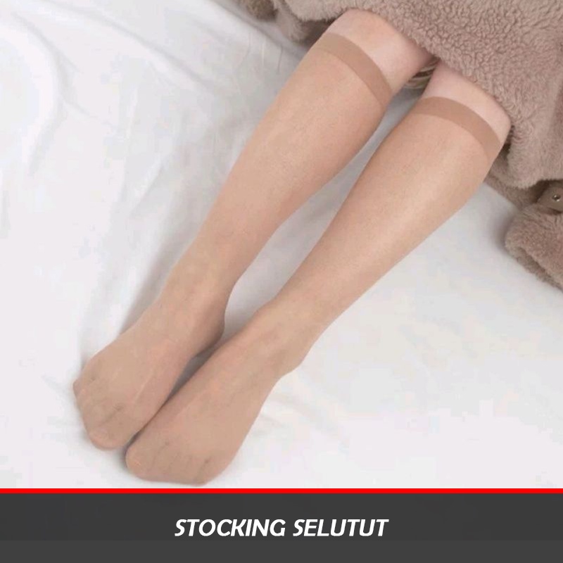 AT367-Stocking Sebetis Wanita Dewasa/Stoking Kulit Kaos Kaki