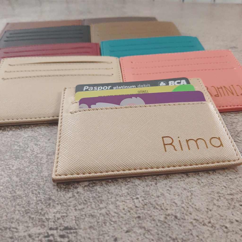 CARD HOLDER SAFIANO 6 SLOT Kartu + 1 SLOT money (ALTHEA)