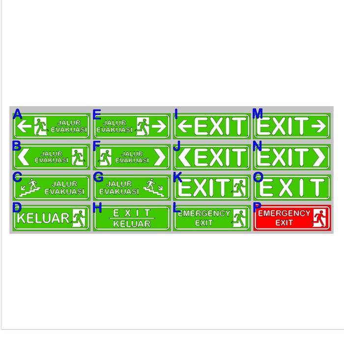 

TERLARIS !!! JALUR EVAKUASI / EXIT SIGN (GLOW IN THE DARK)