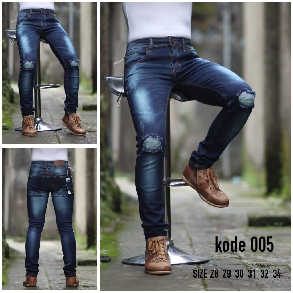 Celana jeans Pria Softjeans Ripped Legend Of Denim Celana jeans sobek sofjeans biobleach LJ4001