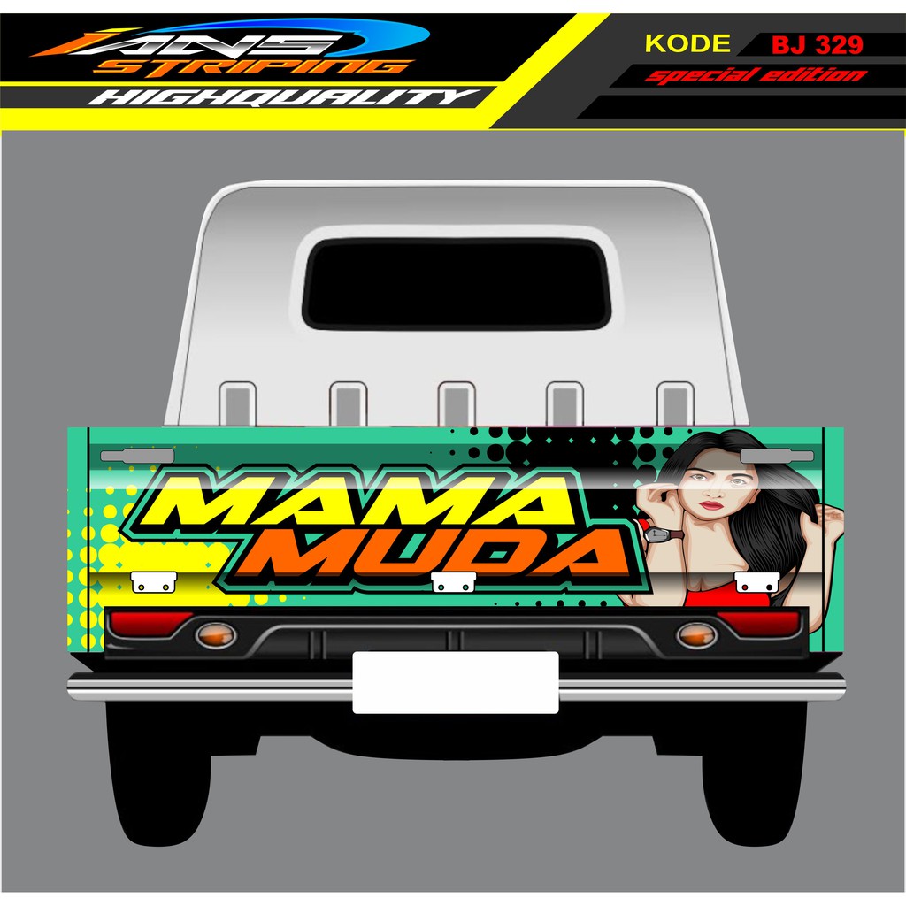 STIKER GRANMAX PICK UP MAMA MUDA / DECAL STICKER GRANMAX / STICKER BAKBELAKANG GRANMAX PICK UP