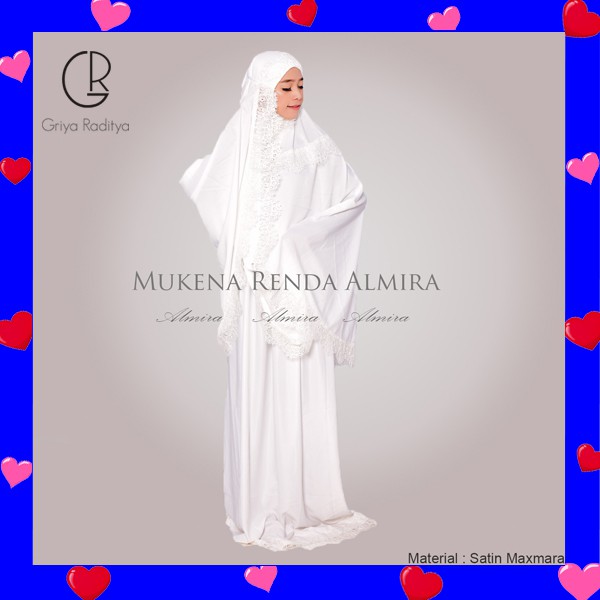 Mukena Mukenah Dewasa  Polos Premium Griyaraditya Almira  Renda Adem Hampers