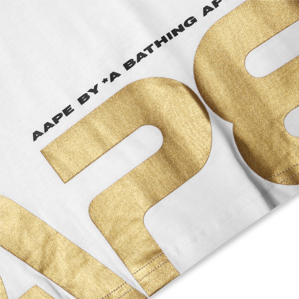 Aape by A Bathing Ape Gold Foil Nasa T-Shirt White