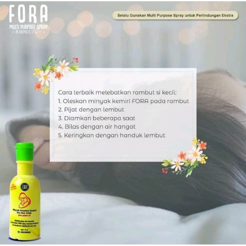 Minyak Kemiri Murni + Jojoba Oil Penumbuh Rambut &amp; Alis FORA