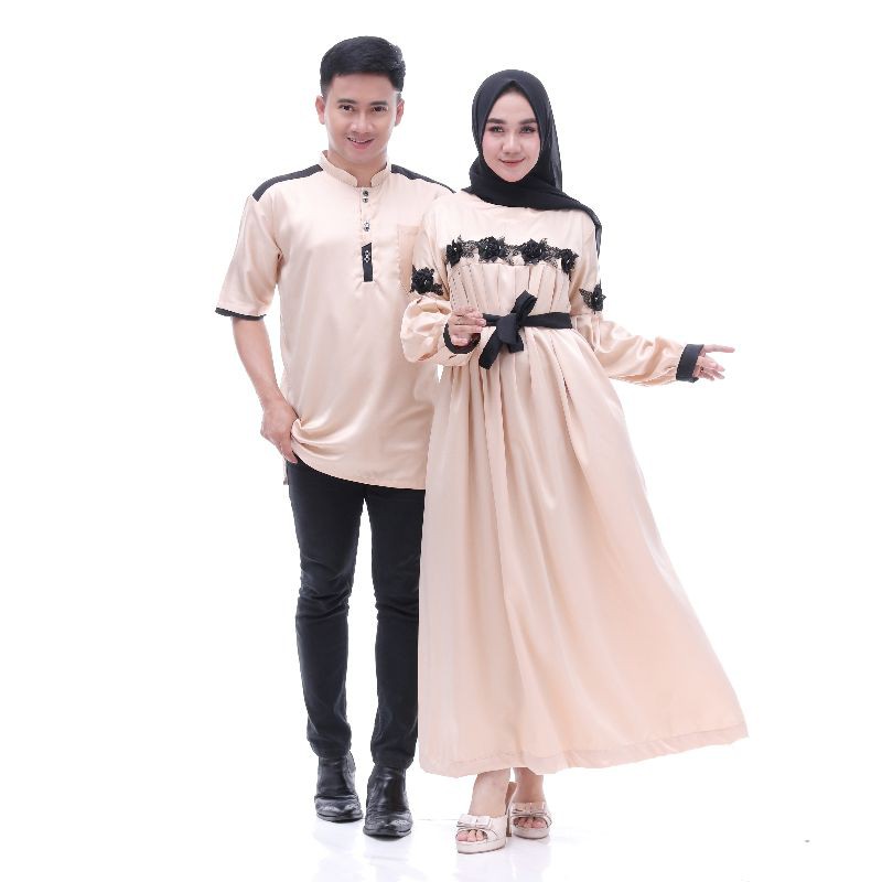 baju muslim,couple keluarga, sragam keluarga Velvet renda didada ramadhan2021