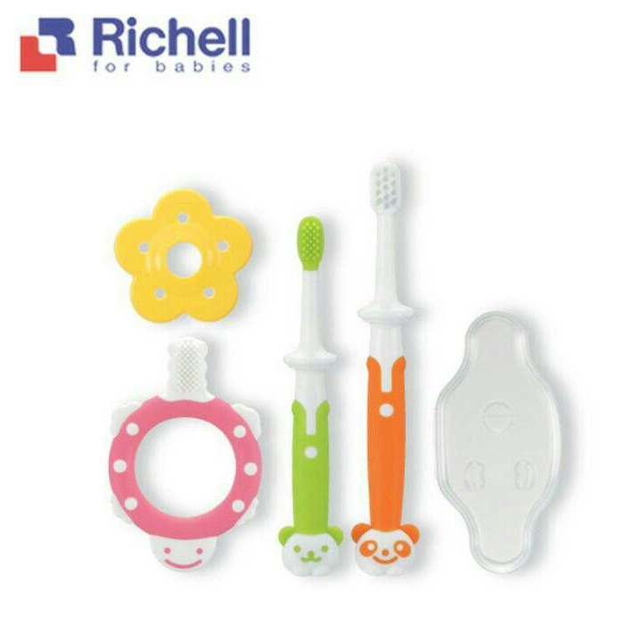 Richell Training Toothbrush Set Sikat Gigi Anak Bayi