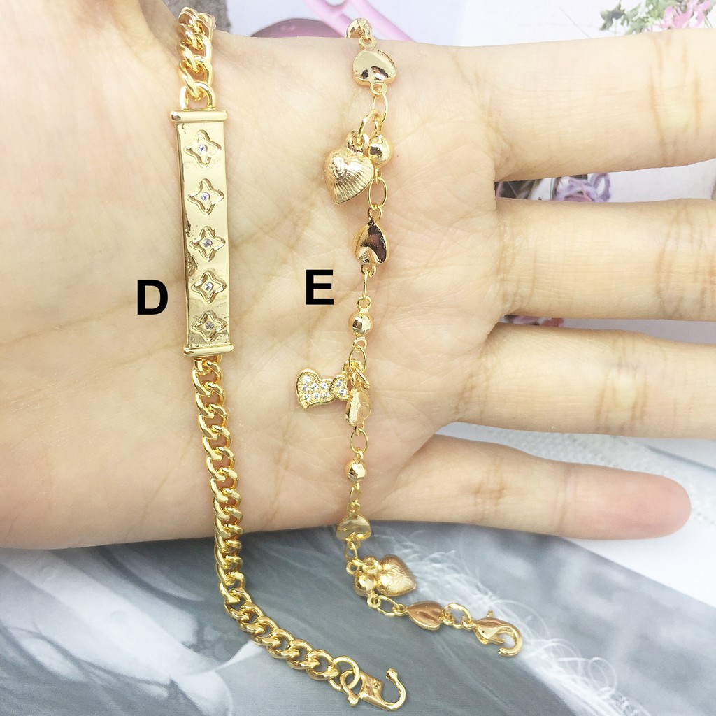 Gelang Tangan Xuping Rantai Love Bulat Lonceng Warna Gold - BB412