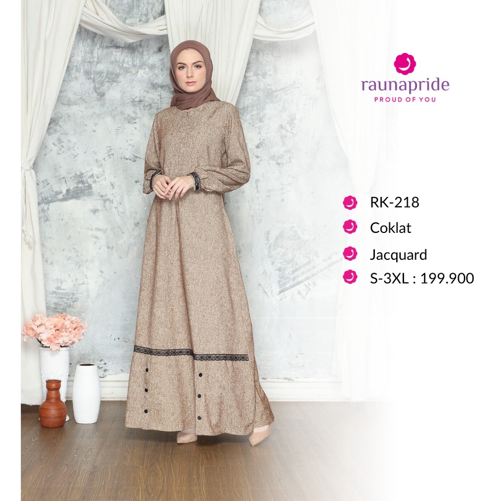 GAMIS MUSLIMAH RAUNA RK 218 COKLAT