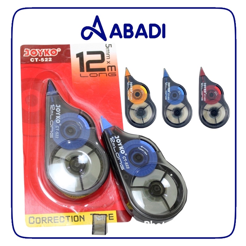 

JOYKO Corection Tape / Safari Tipex Kertas Tip-ex Pita kertas Joyko CT-522 & CT-507 (Grosir 1pak 12pcs)