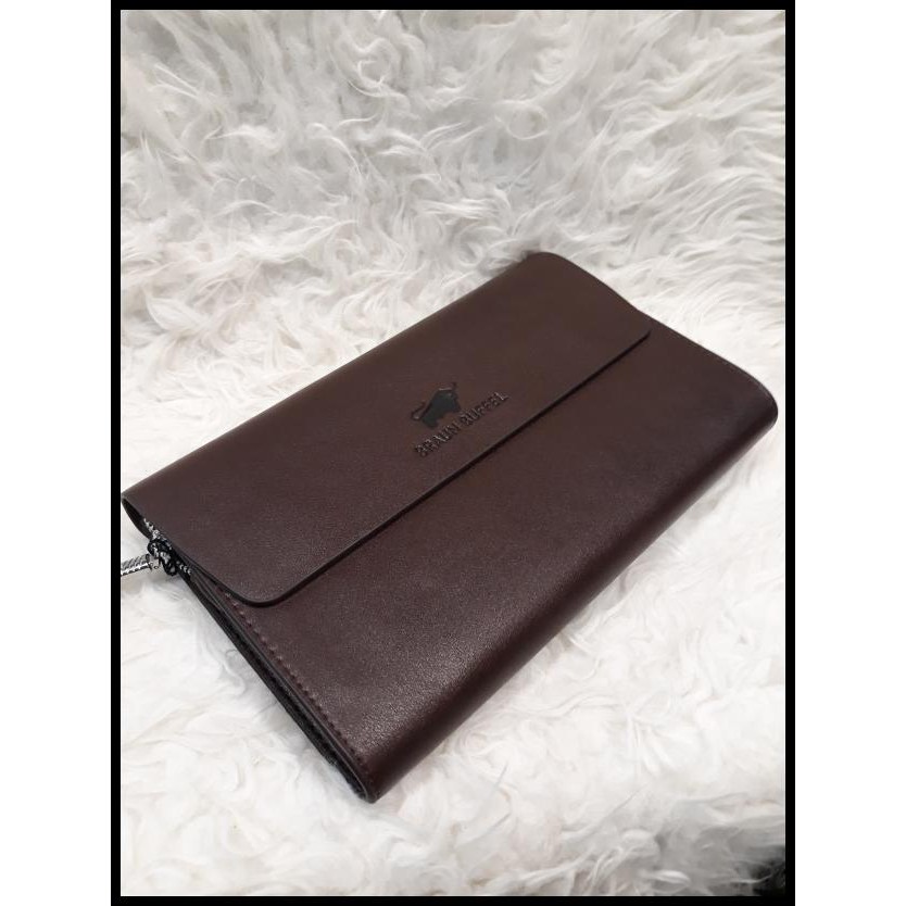 HANDBAG TAS TANGAN KULIT PRIA WANITA HANDBAG BRAUN BUFFEL TAS TANGAN