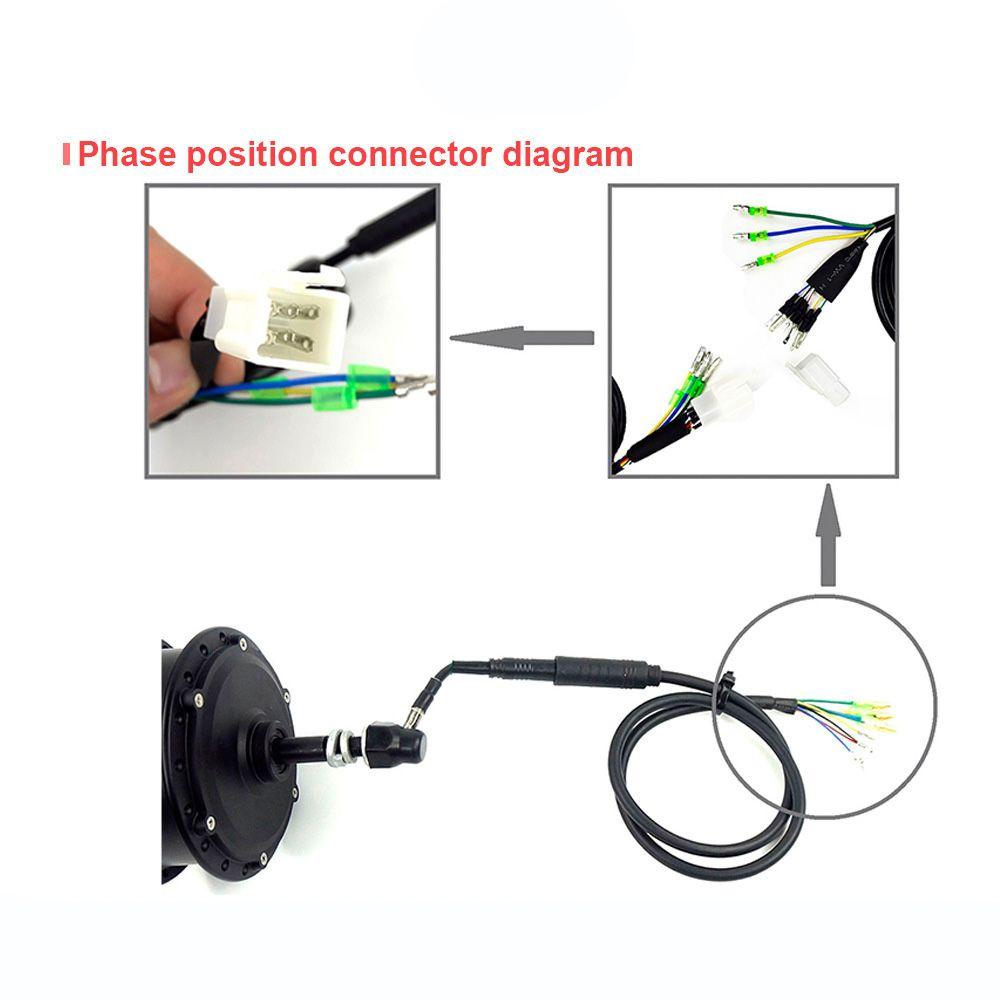 R-FLOWER Kabel Adaptor Motor E-Bike Waterproof Konektor Diagram Extension Wire Hall Sensor