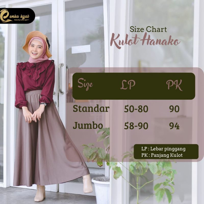 Kulot Hanako | Aya skirt/rok | by Emkahijab | bahan hyget premium