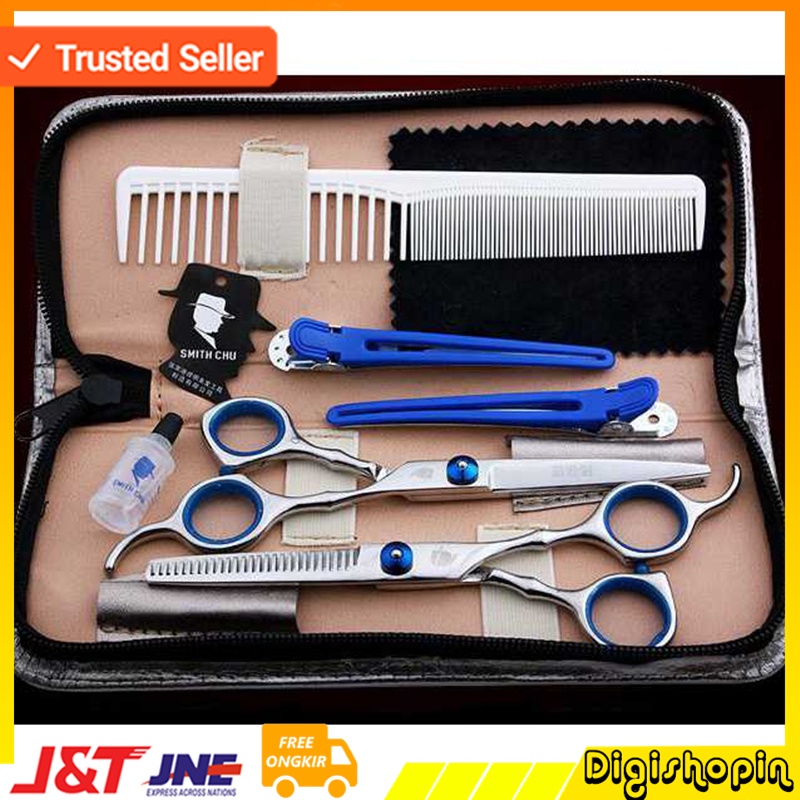 Set Gunting Rambut Salon Profesional Hair style Set Alat Potong Rambut Sisir Jepit rambut Set Guntin