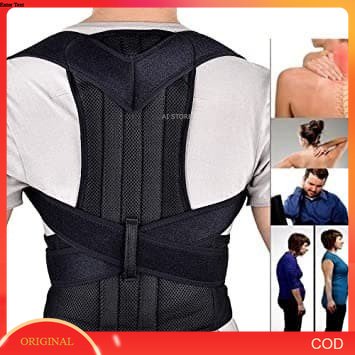 Penyangga Punggung pria Adjustble Back Pain Posture Corrector  Brace Belt |Penyangga Tulang Belakang Penegak Punggung