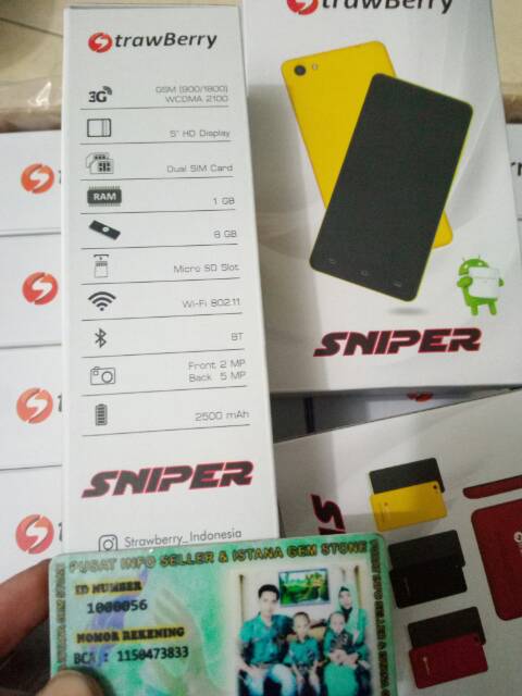 Strawberry St 7701 Sniper Ram 1 Gb Rom 8 Gb Lcd 5 Inch Free Silicon Dan Tempered Glass Shopee Indonesia