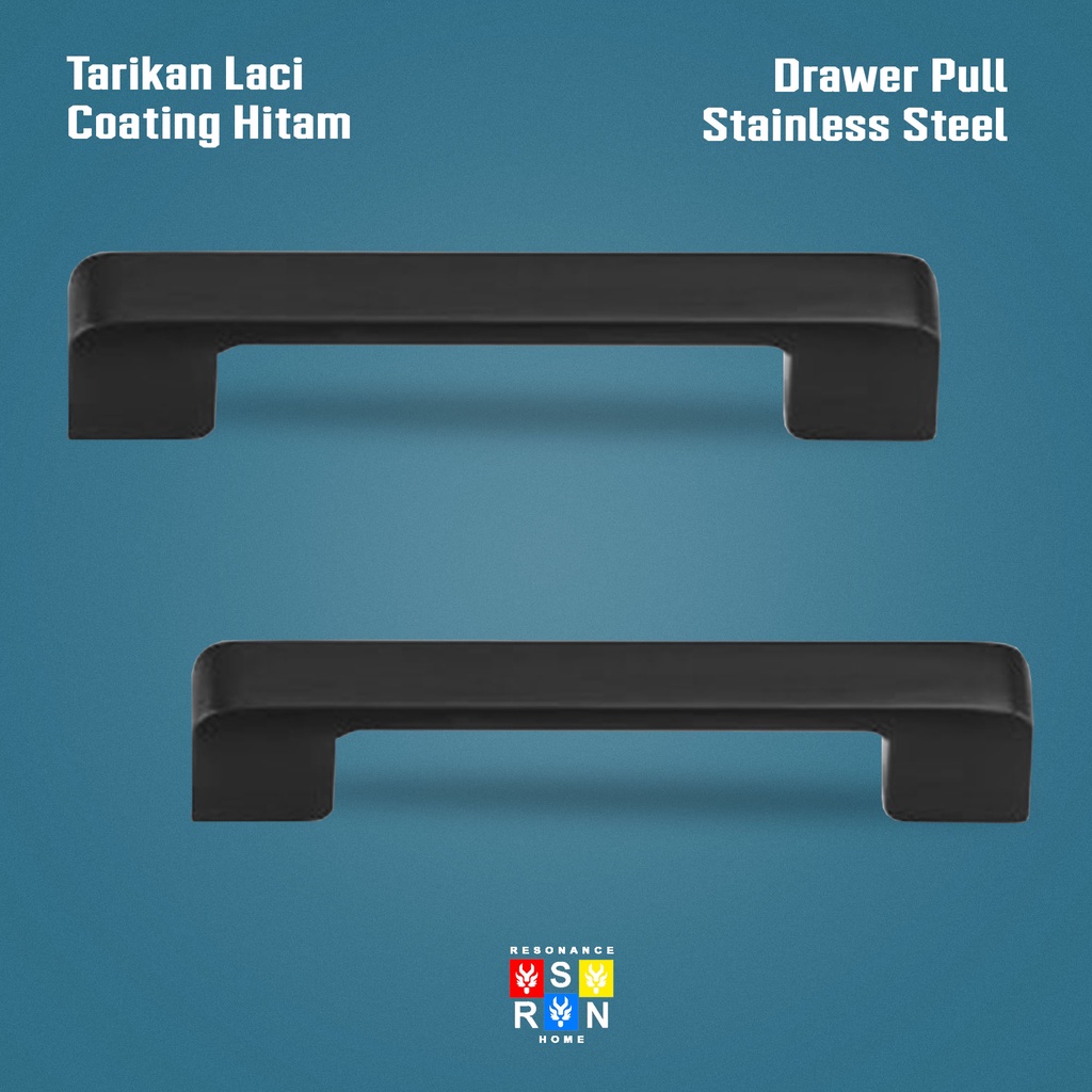 Tarikan Laci Coating Hitam 8510 / Handle Gagang Pintu Laci Lemari Resonance Home