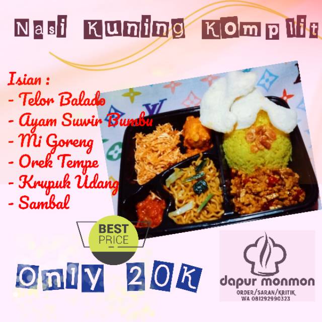 

Nasi Kuning Bento Komplit