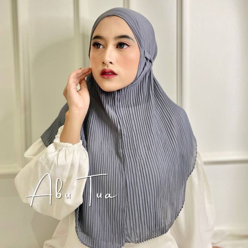 jilbab bergo maryam plisket full / jorda bergo tali plisket full diamond premium