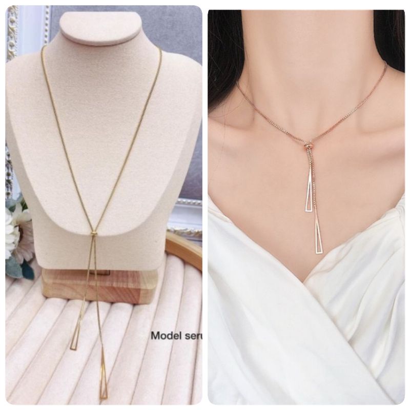 Kalung Titanium asli serut Premium Quality Anti karat Necklace Stainless Steel ori kt