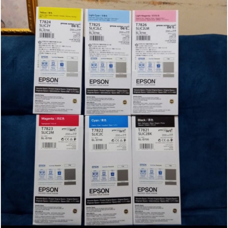 Tinta Epson T7821 - T7826 for printer sure Lad D700
