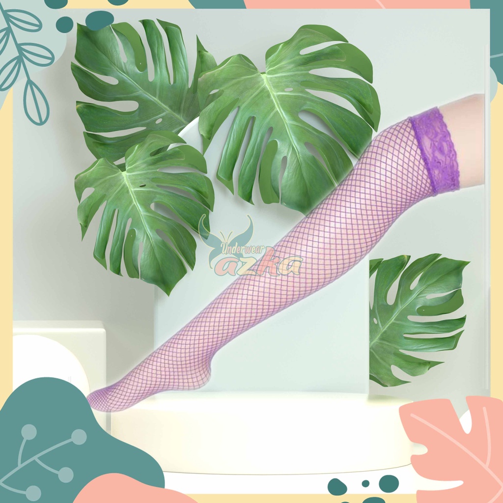 Stocking Jaring|Pakaian Wanita Dewasa|Stocking Renda Sampai Paha