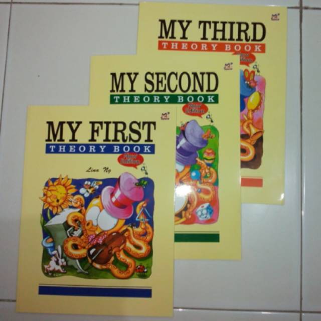 Buku teori musik 1 paket isi 3 buku My First My Second My Third theory by Lina Ng