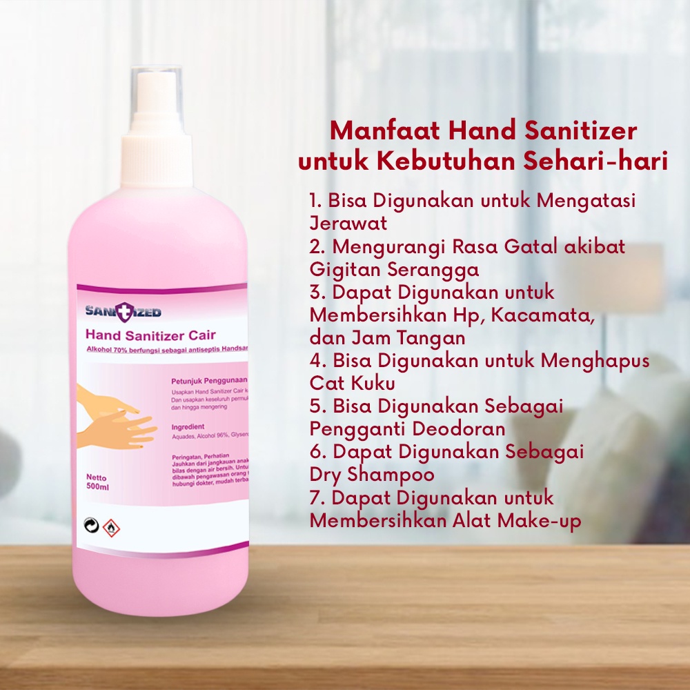 Hand Sanitizer Cair Spray 500ml Handsanitizer Ready Stok Langsung Order Saja