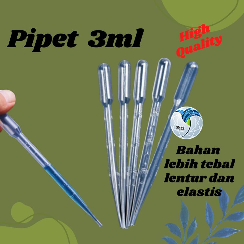 10pcs PIPET 3ML PIPET PLASTIK 3ML PIPET TETES 3ML PANJANG 15CM