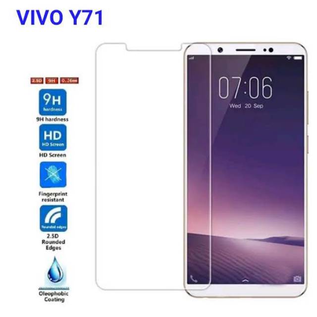 Tempered Glass Vivo Y83 Y81 Y71 Y53 Y55 Screenguard Antigores Kaca Temperglass Screen Protector