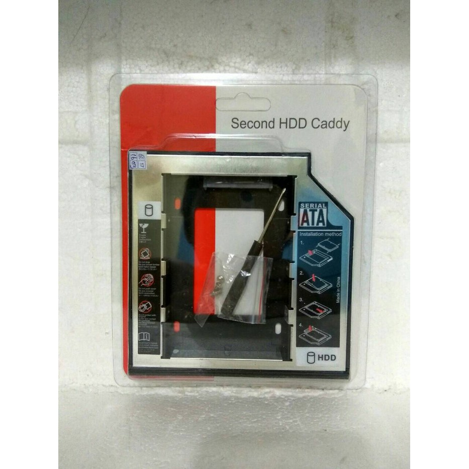 hdd caddy / 2nd hard disk slot laptop 12.7mm tebal sata to sata