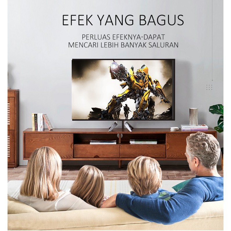 Weyon Sakura Antena Ultra-tipis Penguat Sinyal TV Digital Dalam Ruangan, TV Kabel DVB-T2 4K 25dB