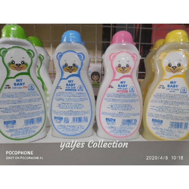 shampo my baby 200 ml 100ml mybaby hair and body wash sampo sabun mandi cair bayi madu minyak zaitun Pink Kuning Merah Hijau Biru Orange