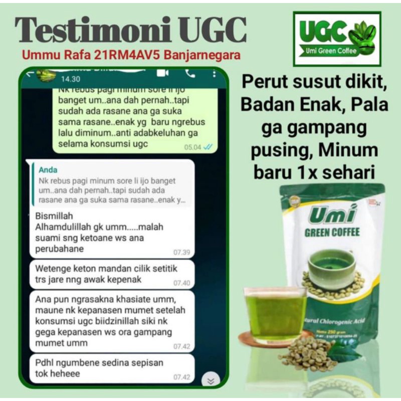 UMI GREEN COFFEE BPOM ORIGINAL / PENURUN BERAT BADAN / MINUMAN DIET AMPUH KEMASAN BARU ORIGINAL