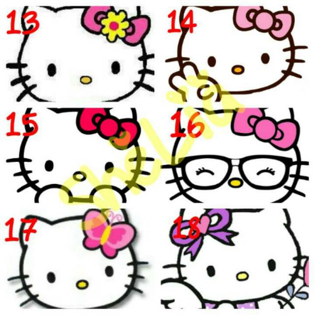 

Stiker tas kepala kitty 2