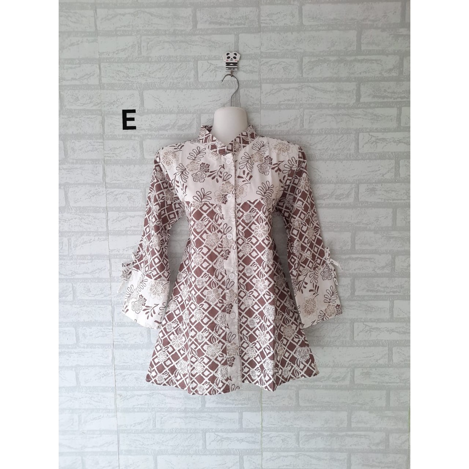 blouse kerja batik berkancing