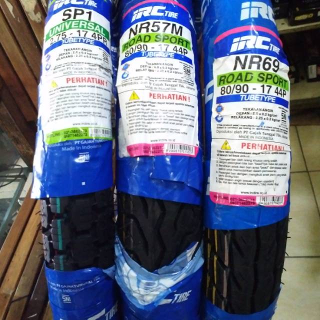 Ban luar irc 80/90-17 275 17 80/90x17 80 90 17 ban luar belakang nr 69 nr 57 sp 1