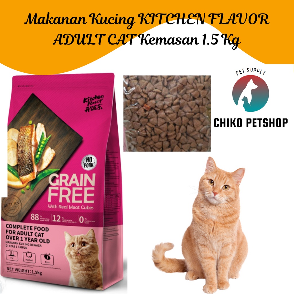 Makanan Kucing KITCHEN FLAVOR Adult Freshpack 1.5 Kg  | KF Adult 1,5kg