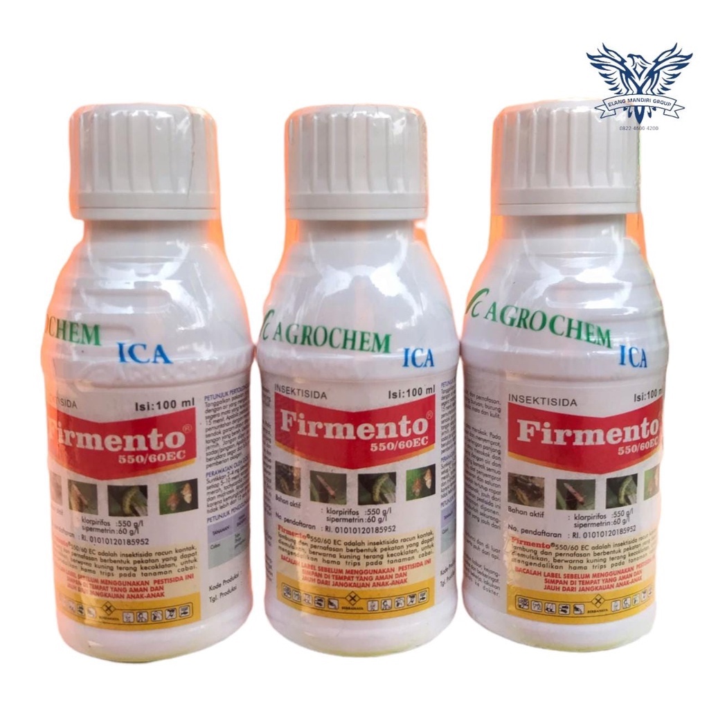 Insektisida FIRMENTO 100ml 550/60 EC klorpirifos 500g/l sipermetrin 60g/l Starban Pembasmi Hama Agrochemica