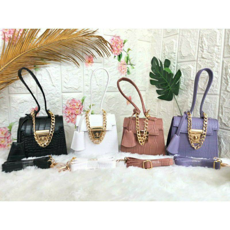 Moon croco bag MINI - Tas selempang wanita/ tas slingbag/ tas andin/croco bag/ tas croco