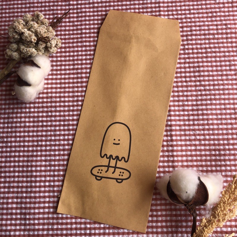 

Packaging amplop coklat motif Skateboard Aesthetic Vintage