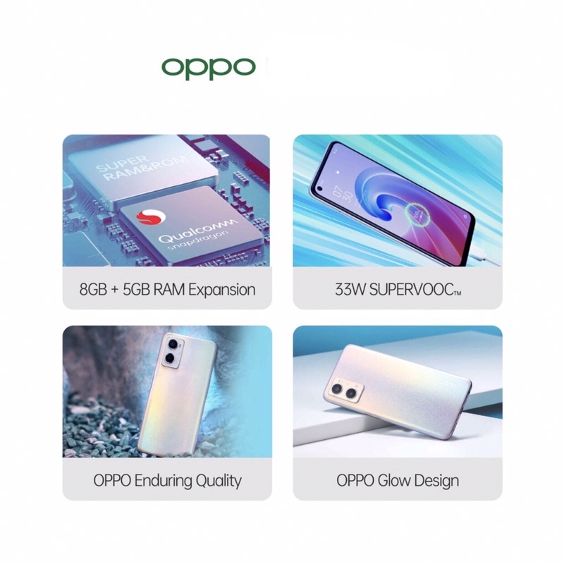 Oppo A96 [8GB+256GB] Snapdragon 680 | 50MP Dual Camera | 6.59&quot; IPS LCD | 5000mAh Garansi Resmi Oppo 1 Tahun