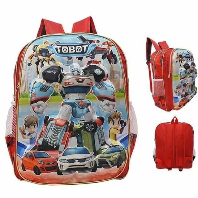 Tas Ransel Anak Karakter TOBOT Ransel anak sekolah Paud SD SMP tas punggung anak laki laki keren BISA COD