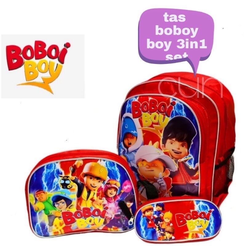 -BOBOIBOY- TAS RANSEL ANAK 3 IN 1 BOBOIBOY TAS SEKOLAH ANAK LAKI LAKI BOBOIBOY REALPICT