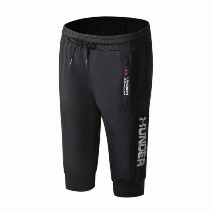 PRIA-LARI-CELANA- CELANA TRAINING 3/4 OLAHRAGA LARI GYM RUNNING JOGGING FITNESS 3/4 - HITAM -CELANA-