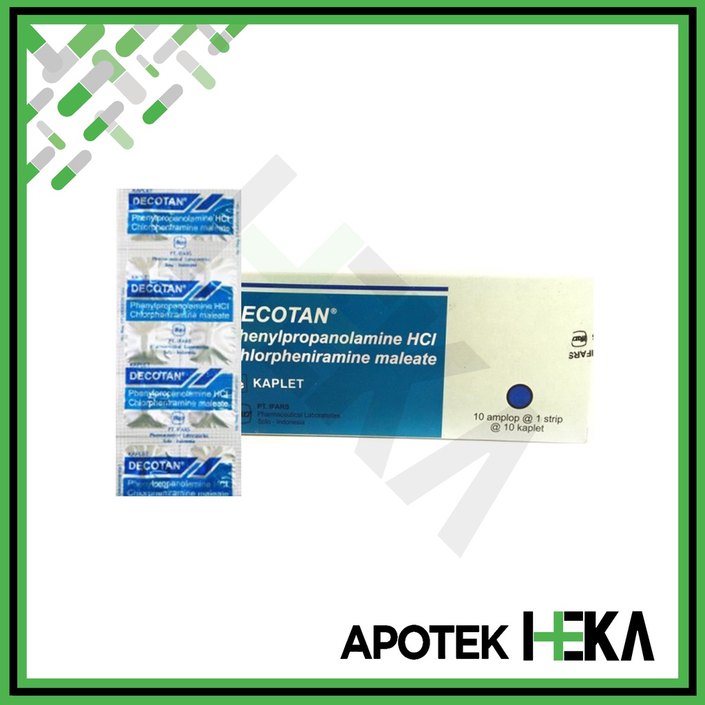 Decotan Kaplet Box isi 10x10 Tablet - Obat Flu dan Pilek (SEMARANG)