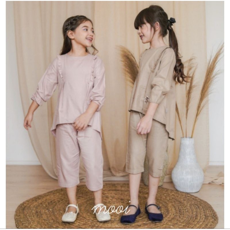MOOI Kanaya Tunik Set Setelan Tunik Anak Perempuan Fashion