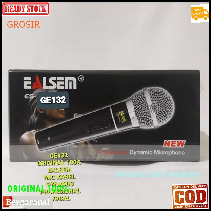 ealsem original 100% mic kabel dynamic Microphone cable karaoke mik vocal vokal profesional ok