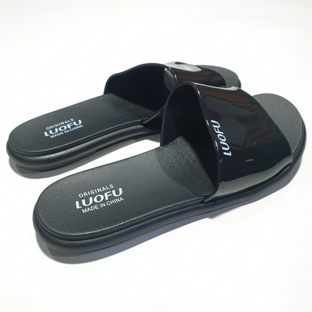 jelly sandal wanita slop luofu karet import sendal cewek F2314BW