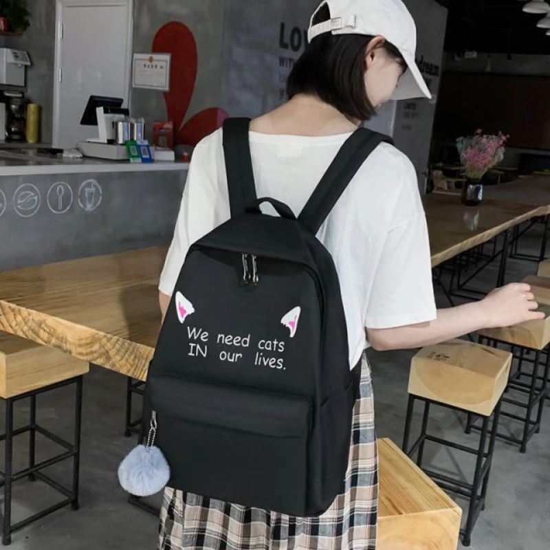 Rairaka.id / We Need Cats - Tas Anak Sekolah Perempuan SD TK ransel anak